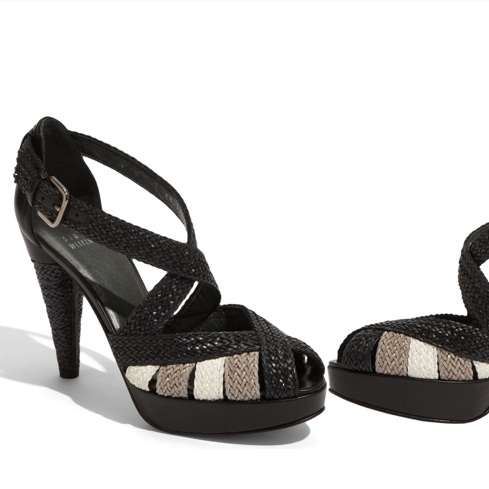 Elegant Black and Cream Women's Heels